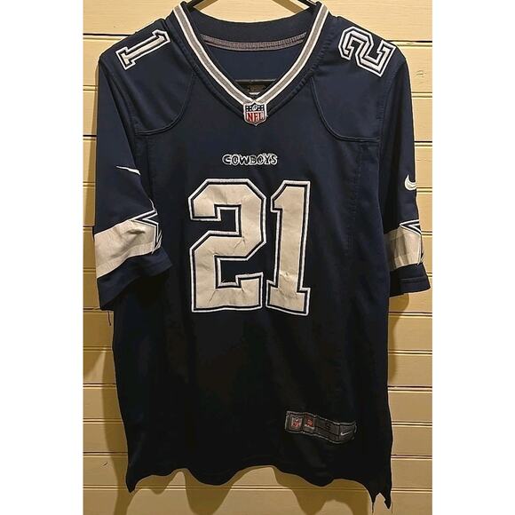 Nike Ezekiel Elliott Cowboys Jersey #21 Blue Size Small Used - Picture 2 of 5